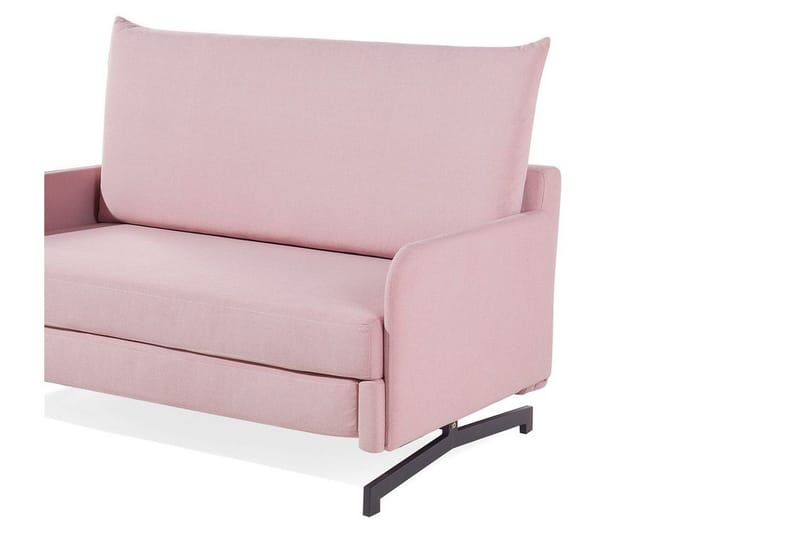 Belfast 2-sits Framåtbäddad Rektangulär Bäddsoffa 140x197 cm i Tyg - Rosa - Möbler - Soffa - Bäddsoffa