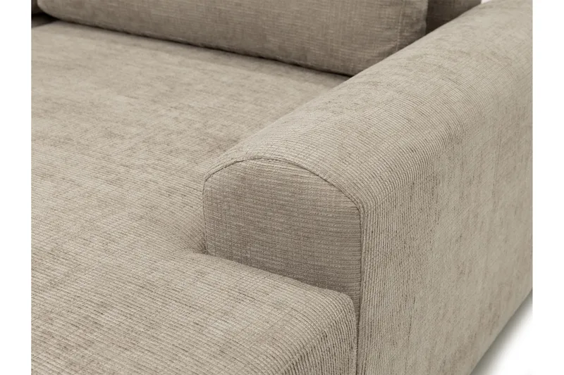 Bella Bäddsoffa Dubbeldivan 4-sits i Plysch - Beige - Möbler - Soffa - Bäddsoffa
