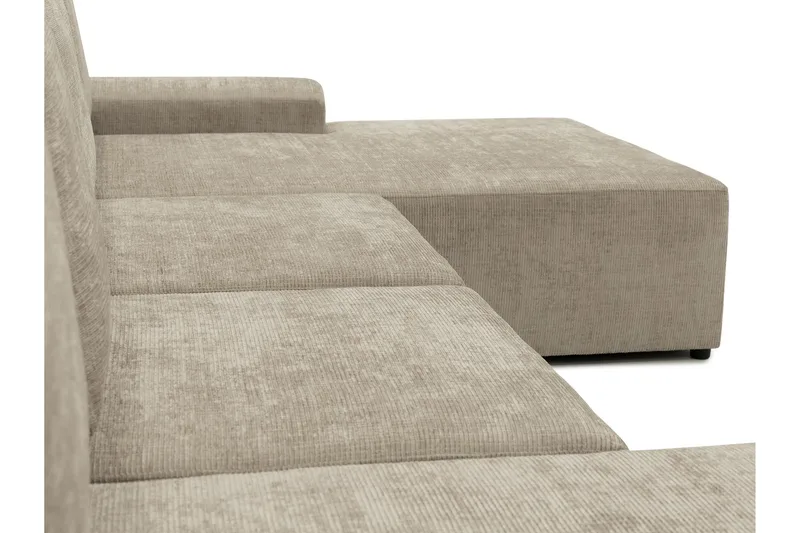 Bella Bäddsoffa Dubbeldivan 4-sits i Plysch - Beige - Möbler - Soffa - Bäddsoffa