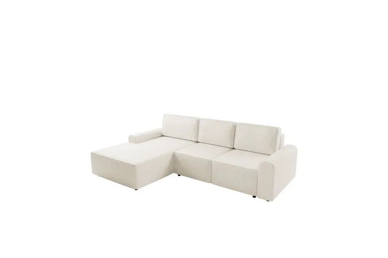 Bella Bäddsoffa med Divan 3-sits i Plysch, Beige
