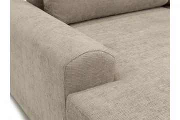Bella Bäddsoffa med Divan 3-sits i Plysch - Beige - Möbler - Soffa - Bäddsoffa