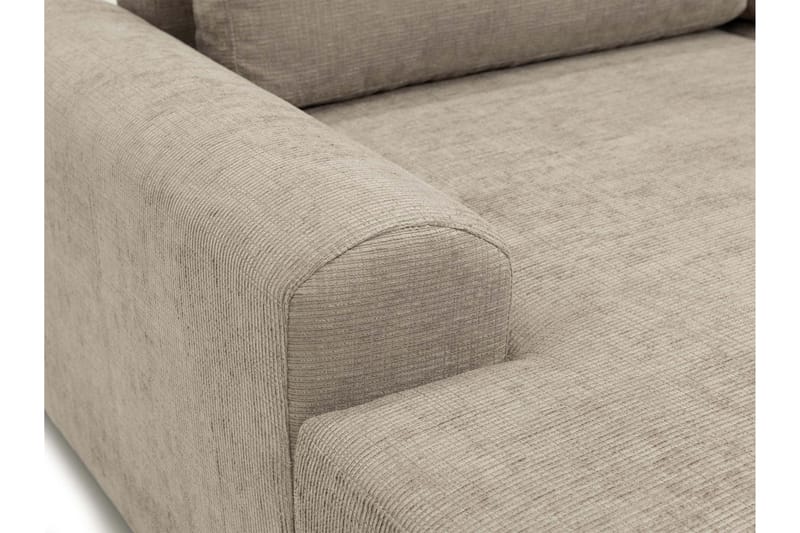 Bella Bäddsoffa med Divan 3-sits i Plysch - Grå - Möbler - Soffa - Bäddsoffa