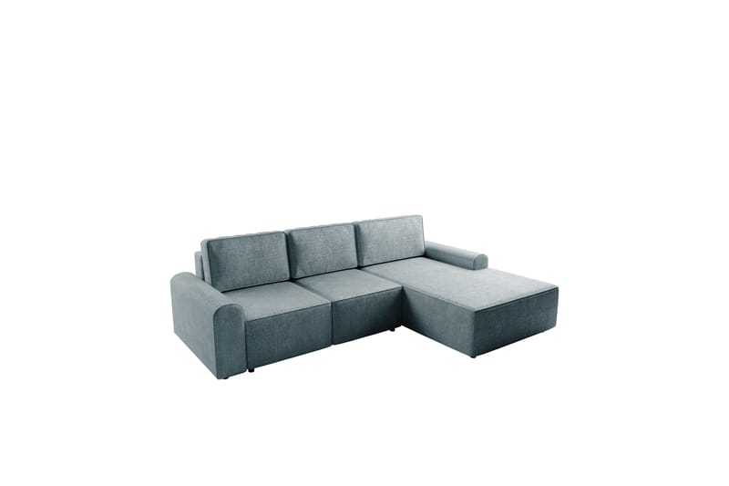 Bella Bäddsoffa med Divan 3-sits i Plysch - Grå - Möbler - Soffa - Bäddsoffa