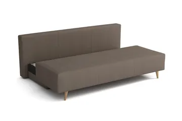 Bella Längsbäddad Bäddsoffa 142x200 cm med Förvaring i Tyg - Grå - Möbler - Soffa - Bäddsoffa