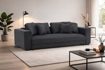 Bellman 3-sits Rektangulär Framåtbäddad Bäddsoffa i Manchestertyg - Antracit - Möbler - Soffa - Bäddsoffa