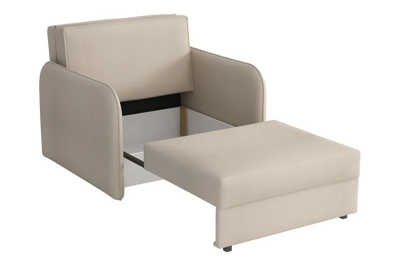 Bensbyn 1-sits Utdragbar Bäddsoffa med Förvaring i Tyg - Rosa - Möbler - Soffa - Bäddsoffa