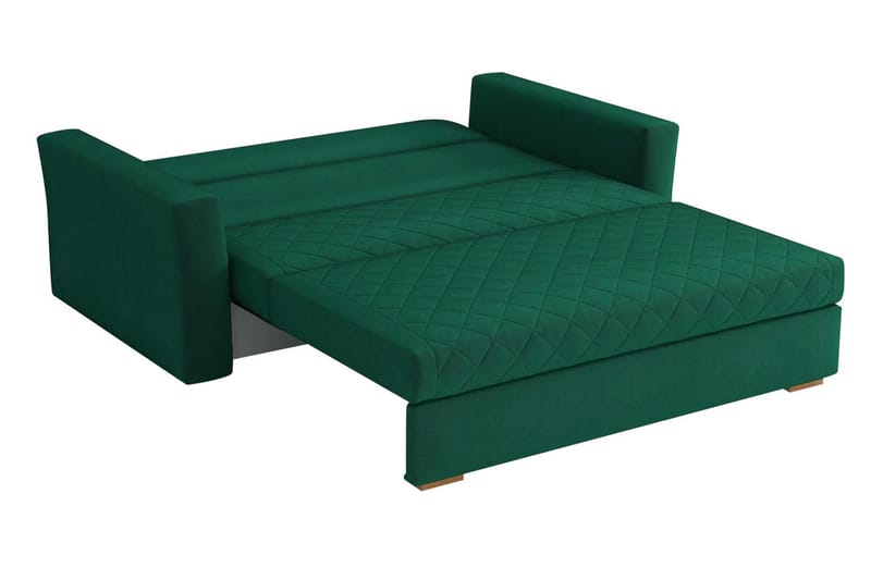 Bensbyn 2-sits Bäddsoffa 132x196 cm Bäddbar Diamantquiltad i Tyg - Grå - Möbler - Soffa - Bäddsoffa