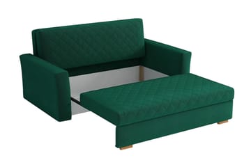 Bensbyn 2-sits Bäddsoffa 132x196 cm Bäddbar Diamantquiltad i Tyg - Grå - Möbler - Soffa - Bäddsoffa