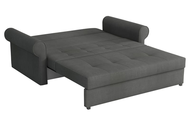 Bensbyn 2-sits Bäddsoffa med Förvaring och Rullarmstöd i Tyg - Blå - Möbler - Soffa - Bäddsoffa