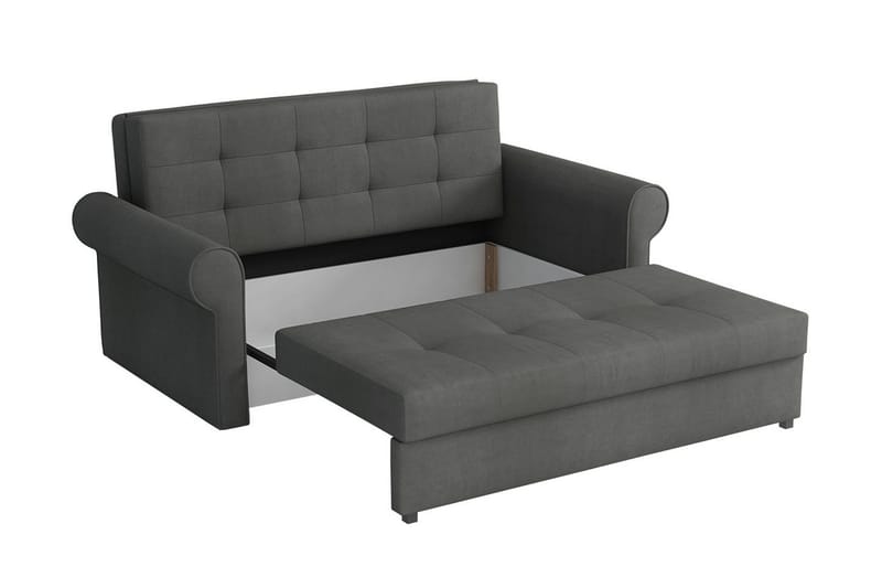 Bensbyn 2-sits Bäddsoffa med Förvaring och Rullarmstöd i Tyg - Grön - Möbler - Soffa - Bäddsoffa