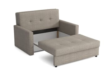 Bensbyn 2-sits Längsbäddad Bäddsoffa 112x196 cm med Förvaring i Tyg - Grå - Möbler - Soffa - Bäddsoffa