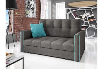 Bensbyn 2-sits Snygg Framåtbäddad Bäddsoffa i Tyg med Förvaring - Grå - Möbler - Soffa - Bäddsoffa