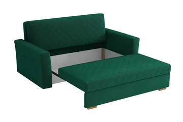 Bensbyn 3-sits Bäddsoffa 132x196 cm Bäddbar Rutmönstrad i Tyg - Svart - Möbler - Soffa - Bäddsoffa