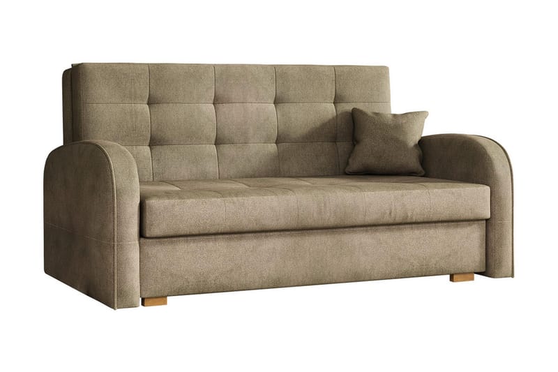 Bensbyn Bäddsoffa 153x98x85 cm - Beige/Grå - Bäddsoffa - Bäddsoffa 2 sits - Sammetssoffa