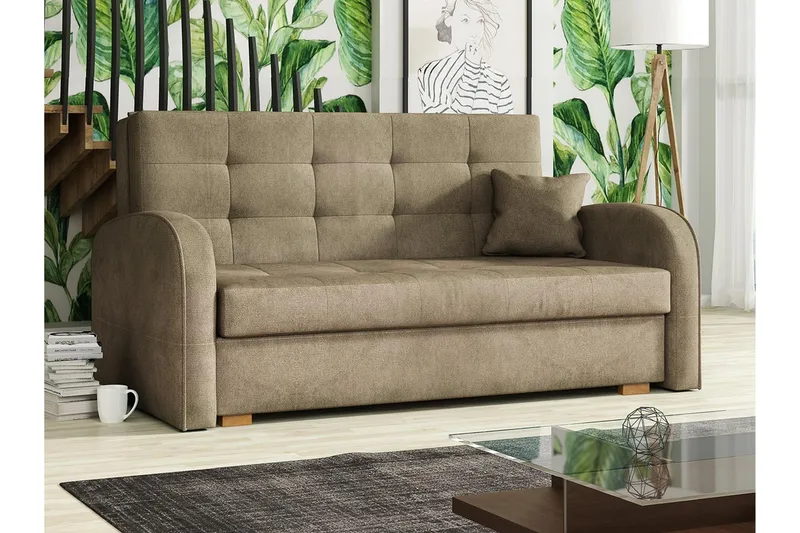 Bensbyn Bäddsoffa 153x98x85 cm - Beige/Grå - Möbler - Soffa - Bäddsoffa