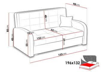 Bensbyn Bäddsoffa 153x98x85 cm - Gul - Möbler - Soffa - Bäddsoffa