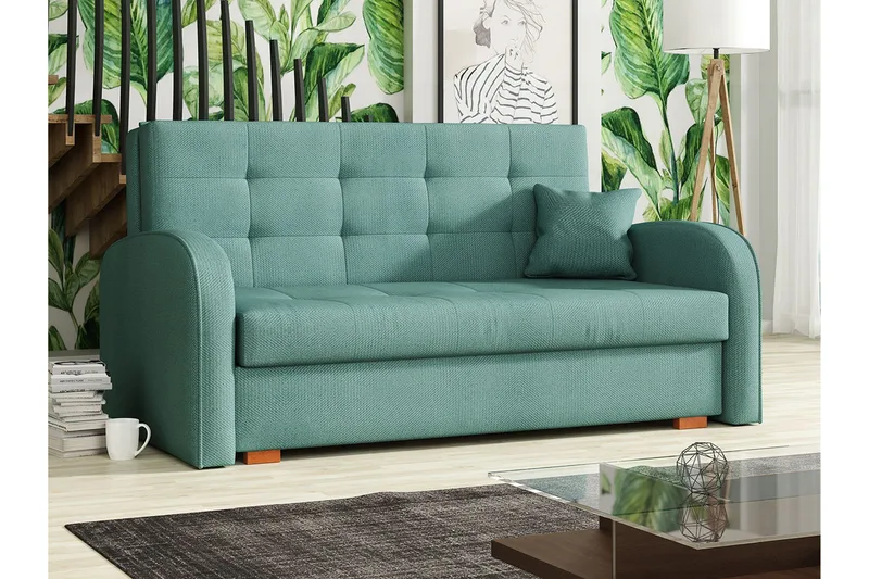 Bensbyn Bäddsoffa 153x98x85 cm - Turkos - Möbler - Soffa - Bäddsoffa