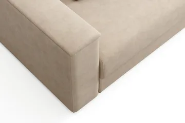 Bergen Extra djup 3-sits Bäddsoffa med Bäddmadrass i Memoryskum och Tvättbar klädsel - Beige - Möbler - Soffa - Bäddsoffa