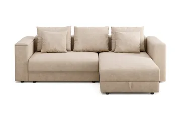 Bergen Extra djup 3-sits Bäddsoffa med Divan och Bäddmadrass i Latex och Tvättbar klädsel