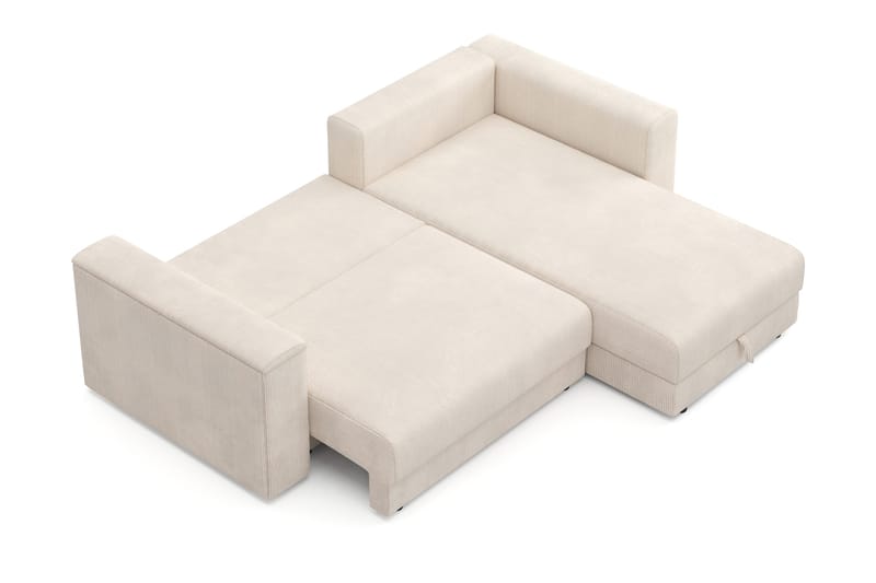 Bergen Extra djup 3-sits Bäddsoffa med Divan och Bäddmadrass i Latex och Tvättbar klädsel - Beige - Möbler - Soffa - Bäddsoffa - Bäddsoffa divan