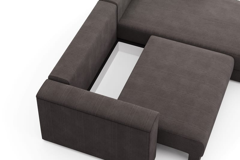 Bergen Extra djup 3-sits Bäddsoffa med Divan och Bäddmadrass i Latex och Tvättbar klädsel - Brun Manchester - Möbler - Soffa - Bäddsoffa - Bäddsoffa divan