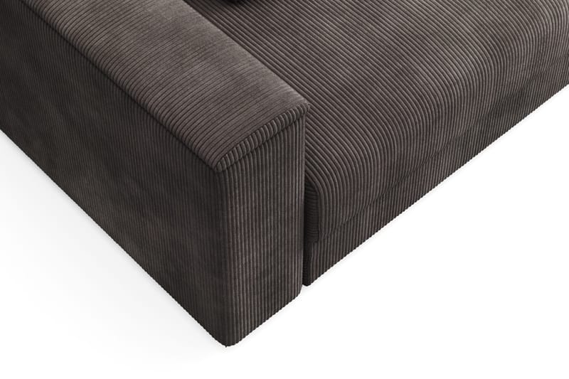 Bergen Extra djup 3-sits Bäddsoffa med Divan och Bäddmadrass i Latex och Tvättbar klädsel - Mörkgrå - Möbler - Soffa - Bäddsoffa - Bäddsoffa divan