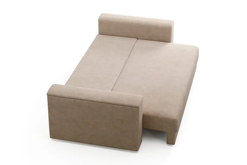 Bergen Extra Djup 3-sits Bäddsoffa med förvaring - Beige - Möbler - Soffa - Bäddsoffa