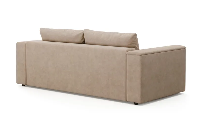 Bergen Extra Djup 3-sits Bäddsoffa med förvaring - Beige - Möbler - Soffa - Bäddsoffa