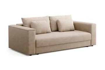 Bergen Extra Djup 3-sits Bäddsoffa med förvaring - Beige - Möbler - Soffa - Bäddsoffa
