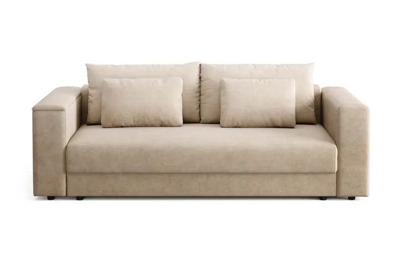 Bergen Extra Djup 3-sits Bäddsoffa med förvaring, Beige