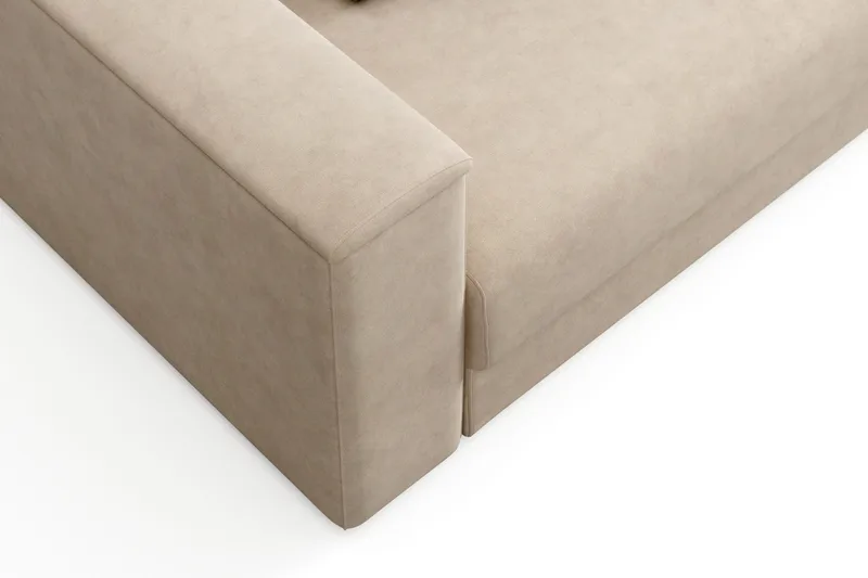 Bergen Extra Djup 3-sits Bäddsoffa med förvaring - Beige - Möbler - Soffa - Bäddsoffa
