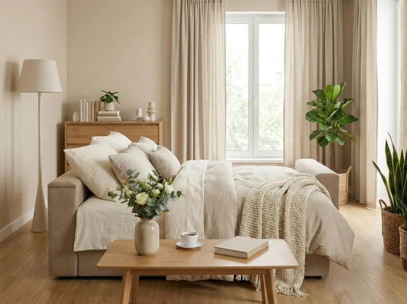 Bergen Extra Djup 3-sits Bäddsoffa med förvaring - Beige - Möbler - Soffa - Bäddsoffa