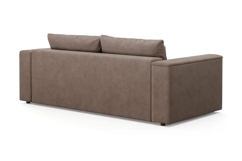 Bergen Extra Djup 3-sits Bäddsoffa med förvaring - Brun - Möbler - Soffa - Bäddsoffa