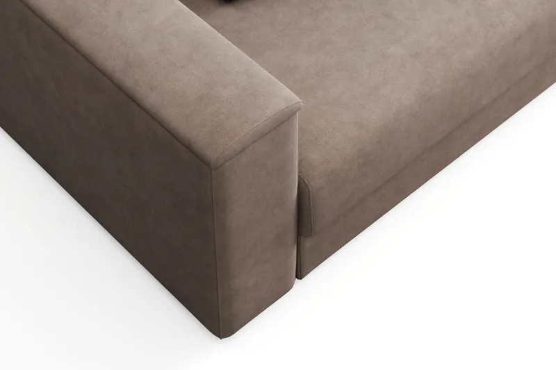 Bergen Extra Djup 3-sits Bäddsoffa med förvaring - Brun - Möbler - Soffa - Bäddsoffa