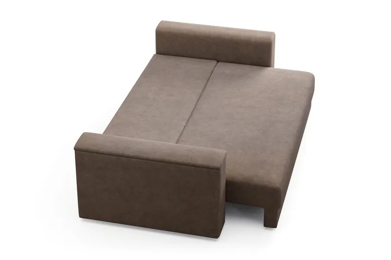 Bergen Extra Djup 3-sits Bäddsoffa med förvaring - Brun - Möbler - Soffa - Bäddsoffa