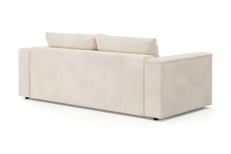 Bergen Extra Djup 3-sits Bäddsoffa med förvaring i manchester - Beige - Möbler - Soffa - Bäddsoffa