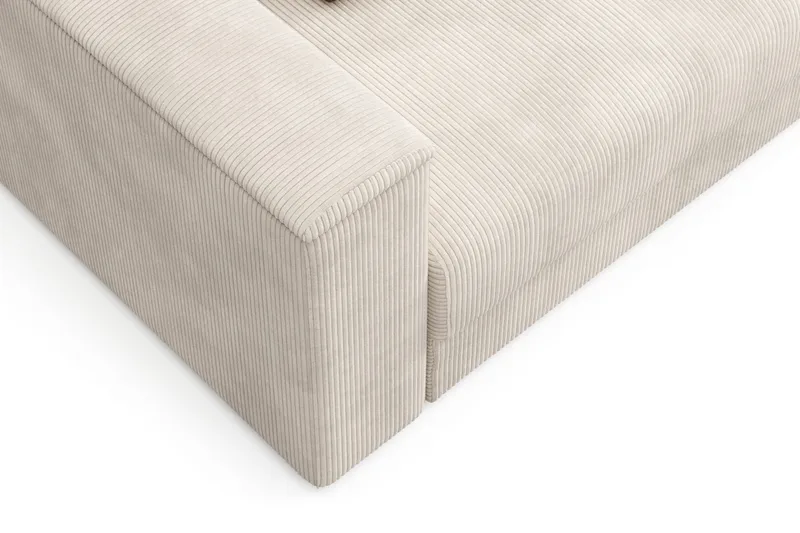 Bergen Extra Djup 3-sits Bäddsoffa med förvaring i manchester - Beige - Möbler - Soffa - Bäddsoffa