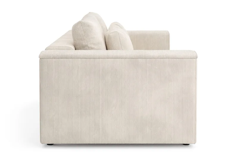 Bergen Extra Djup 3-sits Bäddsoffa med förvaring i manchester - Beige - Möbler - Soffa - Bäddsoffa