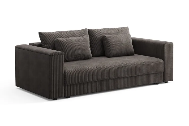 Bergen Extra Djup 3-sits Bäddsoffa med förvaring i manchester - Brun - Möbler - Soffa - Bäddsoffa