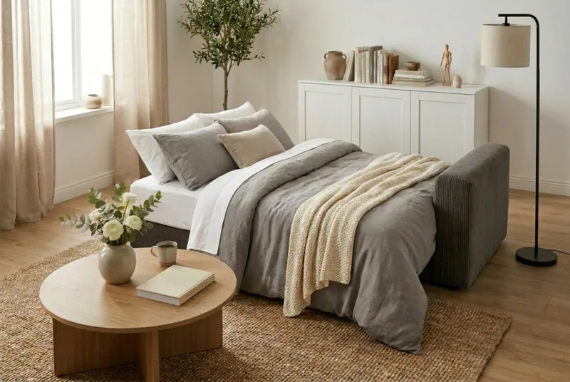 Bergen Extra Djup 3-sits Bäddsoffa med förvaring i manchester - Brun - Möbler - Soffa - Bäddsoffa