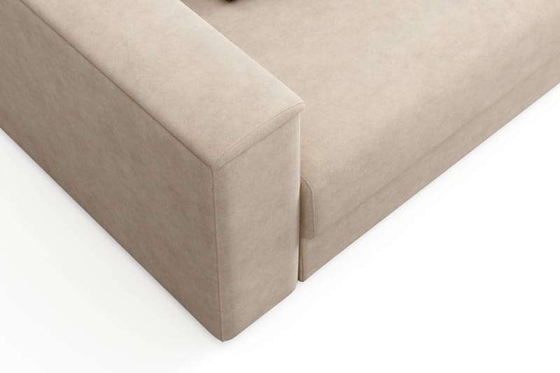 Bergen Extra Djup 3-sits Bäddsoffa med vändbar divan och förvaring - Beige - Möbler - Soffa - Bäddsoffa