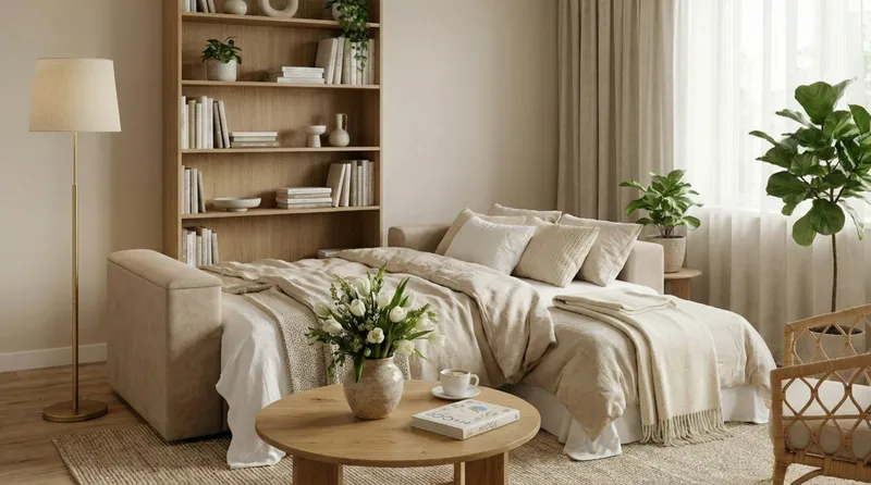 Bergen Extra Djup 3-sits Bäddsoffa med vändbar divan och förvaring - Beige - Möbler - Soffa - Bäddsoffa