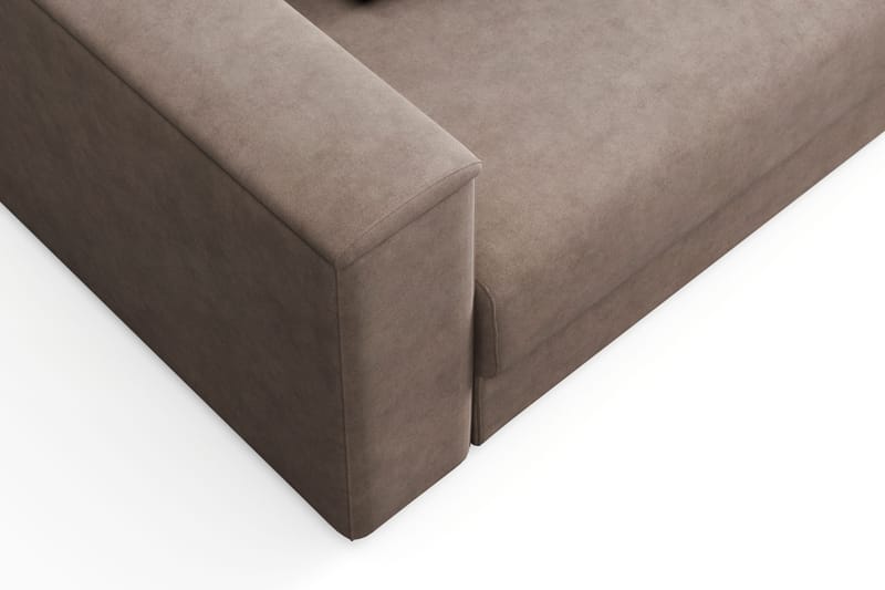Bergen Extra Djup 3-sits Bäddsoffa med vändbar divan och förvaring - Brun - Möbler - Soffa - Bäddsoffa