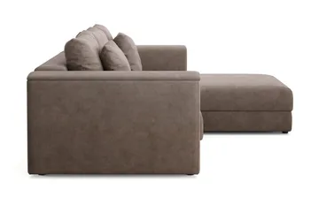 Bergen Extra Djup 3-sits Bäddsoffa med vändbar divan och förvaring - Brun - Möbler - Soffa - Bäddsoffa
