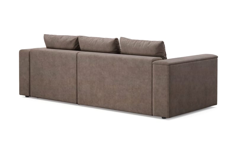 Bergen Extra Djup 3-sits Bäddsoffa med vändbar divan och förvaring - Brun - Möbler - Soffa - Bäddsoffa