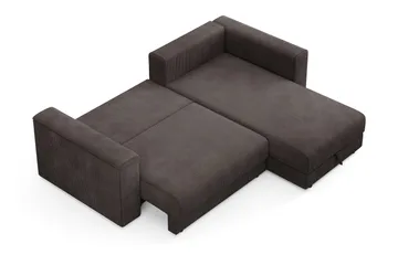 Bergen Extra Djup 3-sits Bäddsoffa med vändbar divan och förvaring i manchester - Taupe - Möbler - Soffa - Bäddsoffa
