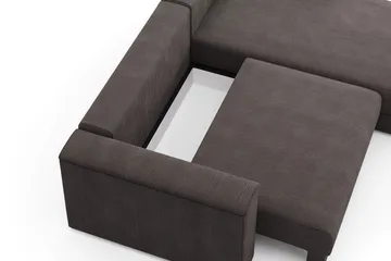 Bergen Extra Djup 3-sits Bäddsoffa med vändbar divan och förvaring i manchester - Taupe - Möbler - Soffa - Bäddsoffa
