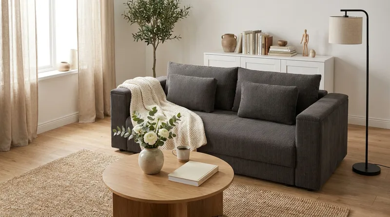 Bergen Extra Djup Framåtbäddad 3-sits Bäddsoffa med förvaring i manchester - Brun - Möbler - Soffa - Bäddsoffa