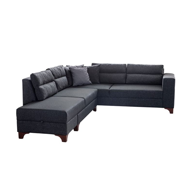 Bervik Hörnsoffa 230x90x150 cm - Antracit - Möbler - Soffa - Bäddsoffa - Hörnbäddsoffa