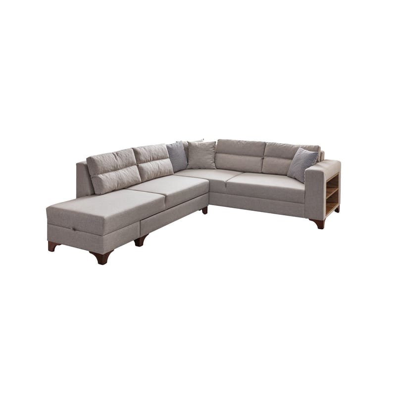 Bervik Hörnsoffa 230x90x150 cm - Kräm - Möbler - Soffa - Bäddsoffa
